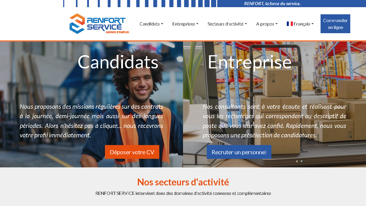 Capture d'écran de http://www.renfort-service.com/ 